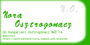 nora osztrogonacz business card